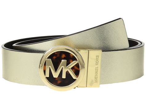 michael kors women's black leather belt|michael kors reversible belt women's.